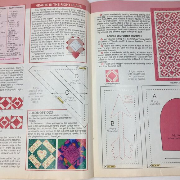 Vintage Quiltmaker Magazine Jan/Feb 1995 No 41 Valentine 7 Patterns Design Ideas - Picture 4 of 10